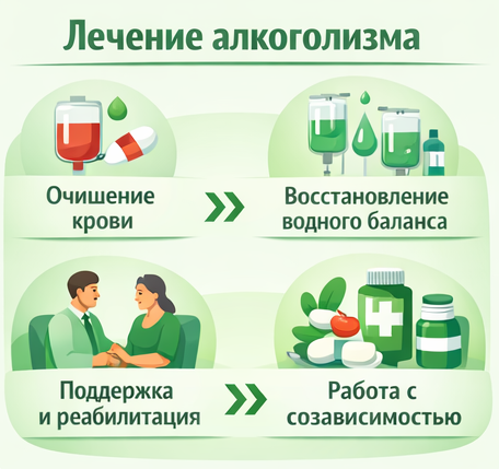 лечение алкоголизма в Приморско-Ахтарске этапы
